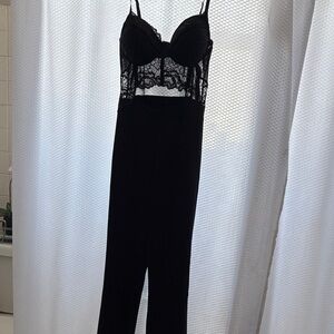 Elegant Black Lace Bodysuit